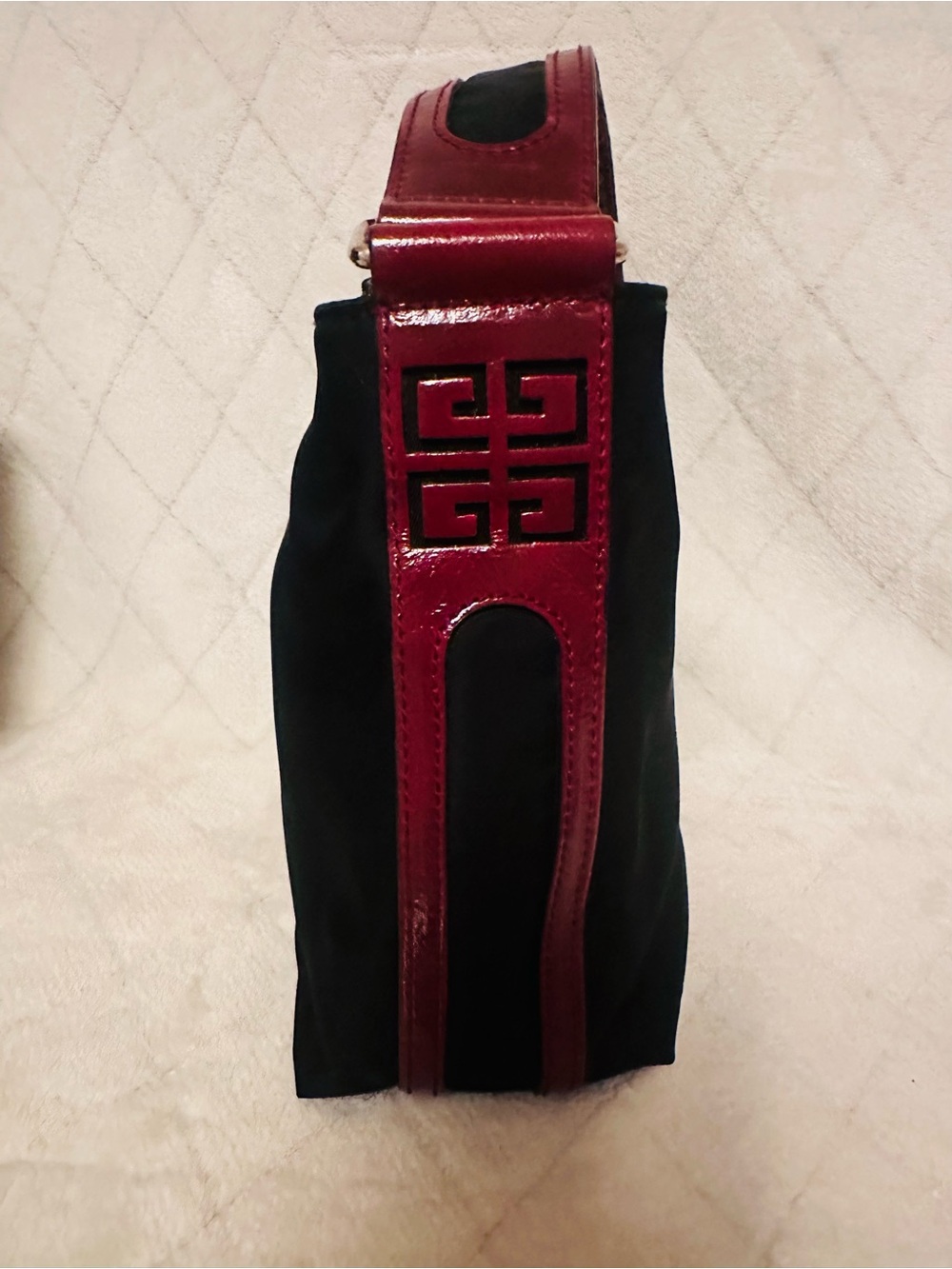 Givenchy Burgundy Patent /Nylon Leather Tote